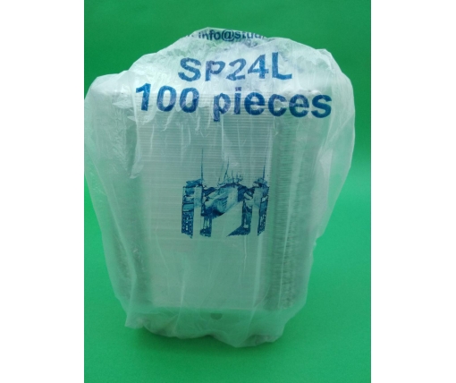 Контейнер из пищевой алюминиевой фольги прямоугольный 430мл SP24L 100шт в упаковки (1 пачка)