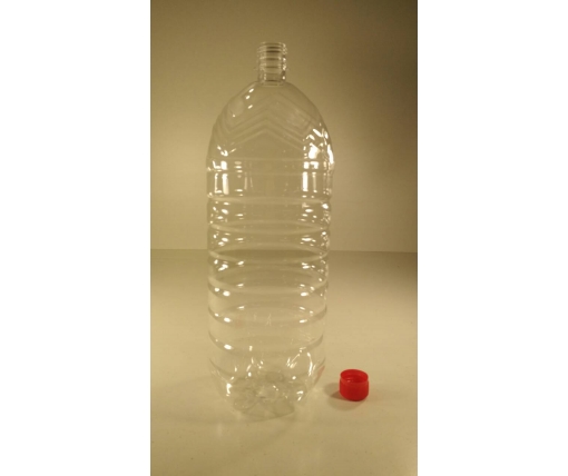 Пластиковая бутылка ПЭТ 3,0 л, прозрачная с крышкой  (50 шт)