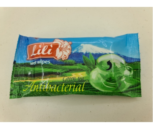 ᐉ Салфетка для дезинфекции рук  15шт "Lili  "Зелёный чай" (1 пачка)