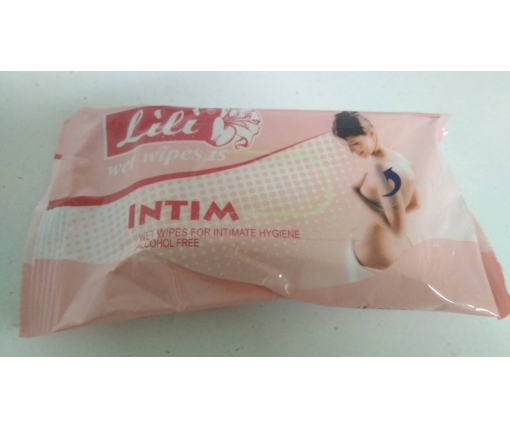 ᐉ Влажные салфетки для лица и рук 15шт "Lili  "Интим" (1 пачка)