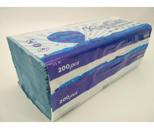 Бумажное полотенце V/V синее(200 листов) Каховинка (1 пачка)