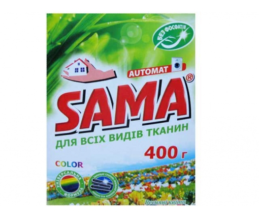 Стиральный порошок SAMA автомат 400 без фосфатов Весенние цветы  (1 шт)