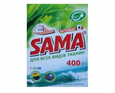 Стиральный порошок SAMA автомат 400 без фосфатов Морская свежесть  (1 шт)