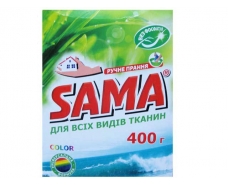 Порошок SAMA ручной 400 без фосфатовМорская свежесть (1 шт)