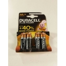Батарейка пальчиковая Duracell (АА R6) алкалин (Б-4) (4 шт)