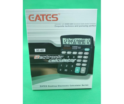 Калькулятор "EATES" DC 837(12разрядный 2питания) (1 шт)