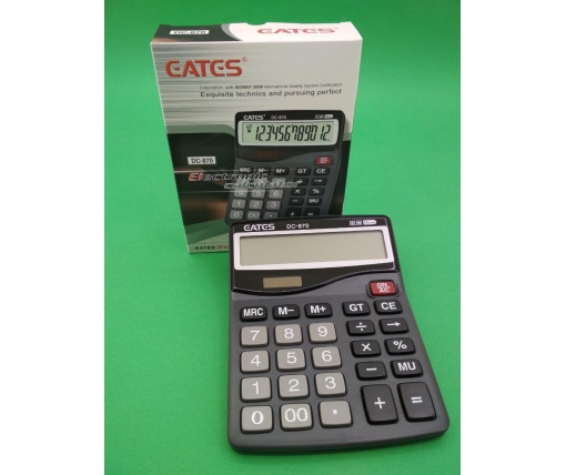 Калькулятор "EATES" DC 870(12разрядный 2питания) (1 шт)