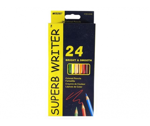Цветные карандаши набор 12шт\24цвета, двухсторонние тм. Марко№4110-12СВ (1 пачка)