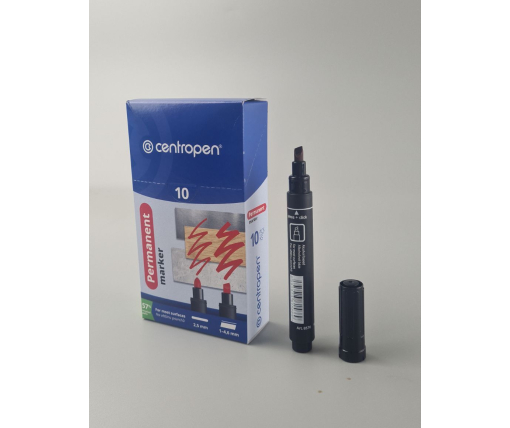 Маркер перманентный  1.0 -4,6mm скошенный  тм Centropen код8576 (10 шт)
