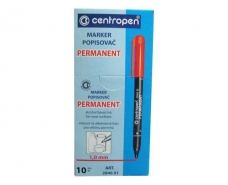 Маркер перманентный  1mm  тм Centropen код2846 синий (10 шт)