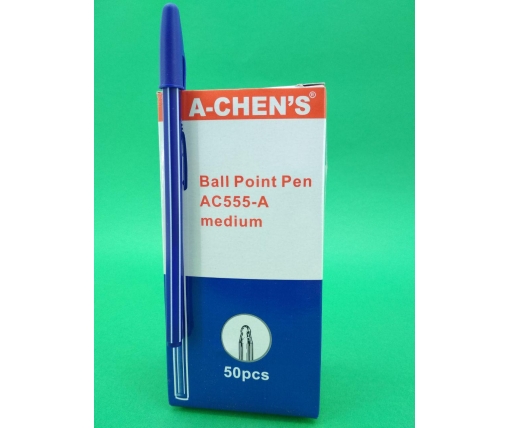 Ручка шариковая 0.7mm тм A-CHEN ~S   AC555-A (50 шт)