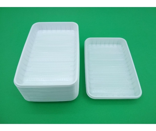 Одноразовая тарелка прямоугольная   пластиковая (размер 155х225мм) (100 шт)