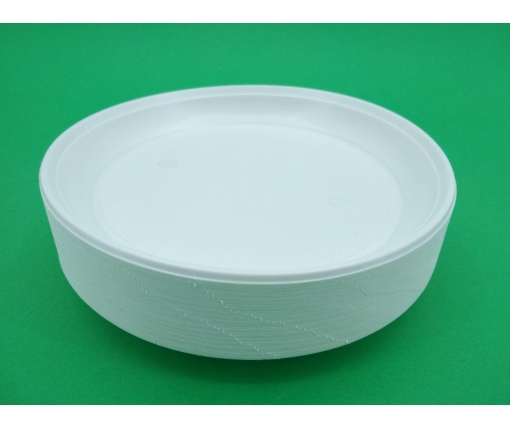 Одноразовая тарелка для второго блюда диаметр  205мм Эко (100 шт)