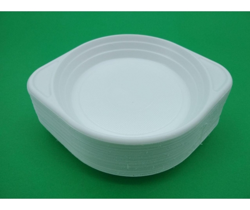 Тарелка одноразовая пластиковая обьем 300мл (диаметр 152мм) (100 шт)