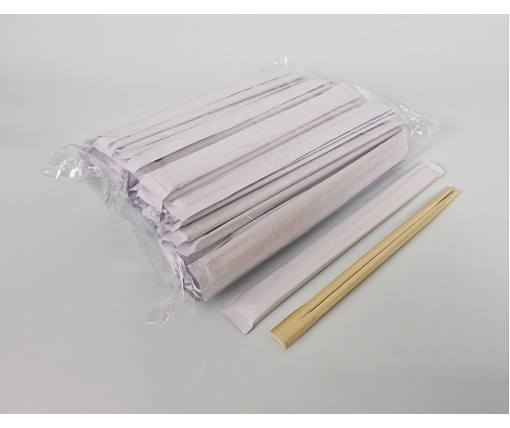 Палочки для суши бамбуковые в бумажной индивидуальной упаковке 210 мм d=4,2 мм 100 шт/уп (30 уп/ящ) (1 пачка)