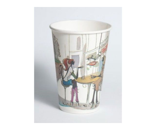 Стакан для чая и кофе 340 мл "№34 Дама в кафе" Маэстро (50 шт)