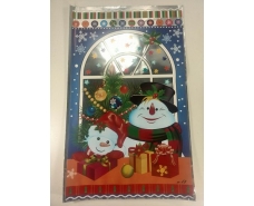 Упаковка новогодняя для конфет и подарков (25*40) №17 Снеговики (100 шт)