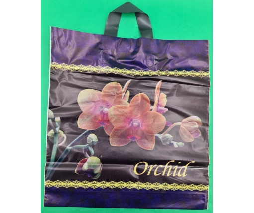 Пакет с петлевой ручкой ср п "Орхидея"(38х42+3) 90мк ДПА (50 шт)