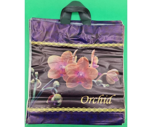 Пакет с петлевой ручкой ср п "Орхидея"(38х42+3) 90мк ДПА (50 шт)