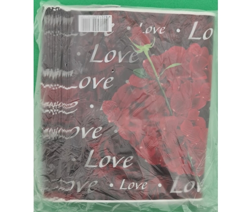 Пакет ламинированный с петлевой ручкой м "Сердце с розой"  (23х29) 50мк ДПА (50 шт)