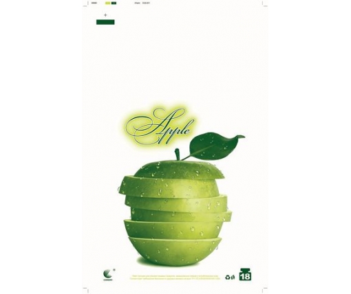 Пакеты Майка п\э (29*47) Комсерв  "Зеленое яблоко" (250 шт)