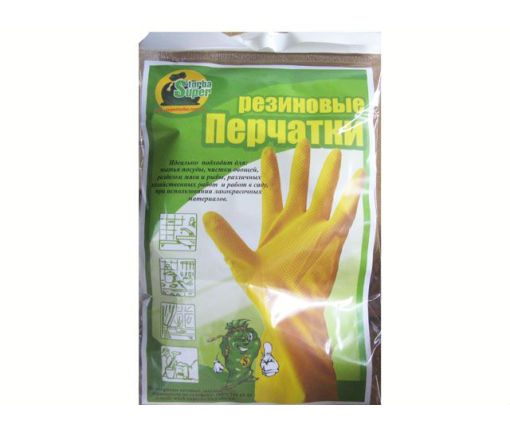 Перчатки резиновые хозяйственные  "Супер торба" р.L (1 пачка)