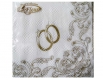 Бумажная салфетка на свадьбу (ЗЗхЗЗ, 20шт) Luxy  Венчальные кольца (2017) (1 пачка)