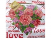 Бумажная салфетка на свадьбу (ЗЗхЗЗ, 20шт) Luxy  Розовое сердце (206) (1 пачка)