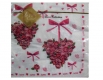 Бумажная салфетка на свадьбу (ЗЗхЗЗ, 20шт) Luxy  Сердце из роз (102) (1 пачка)