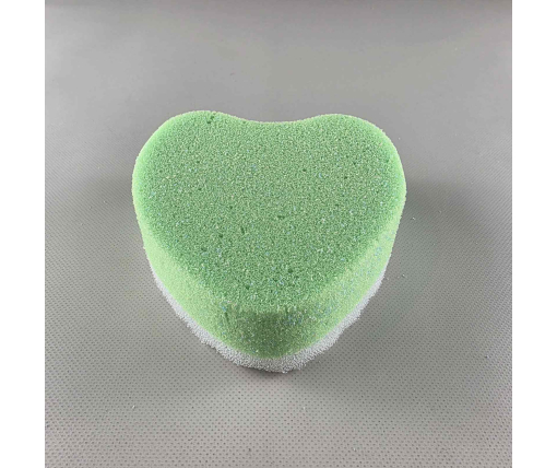 Мочалка  из поролона Сердечко   (1 пачка)