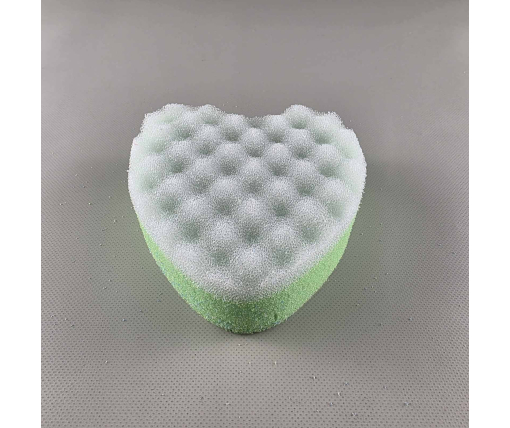 Мочалка  из поролона Сердечко   (1 пачка)