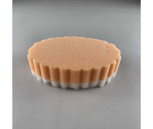 Мочалка поролоновая для тела Ромашка с массажным слоем (1 пачка)