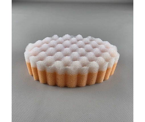 Мочалка поролоновая для тела Ромашка с массажным слоем (1 пачка)