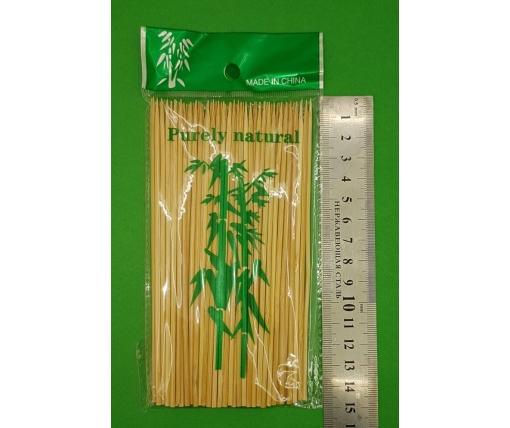 Палочка для шашлыка бамбуковые (100шт) 15см 2.5mm (НЕ ТОЧНОЕ КОЛИЧЕСТВО) (1 пачка)