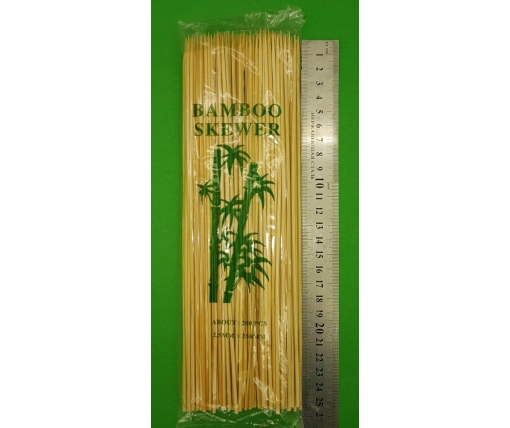 Палочки бамбуковые для шашлыка (200шт) 25см 2.5mm (НЕ ТОЧНОЕ КОЛИЧЕСТВО) (1 пачка)