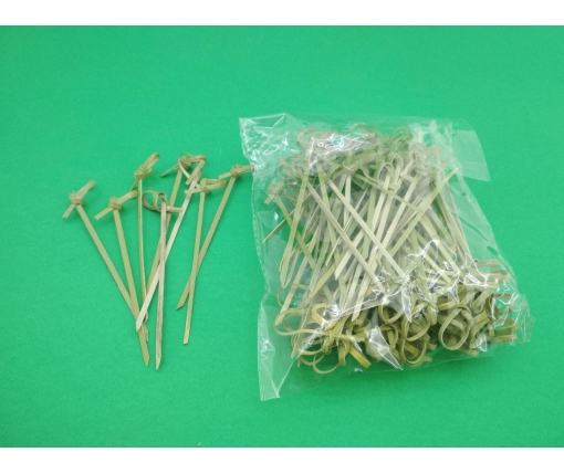 Палочки бамбуковые с узелком 10см,100 шт (1 пачка)