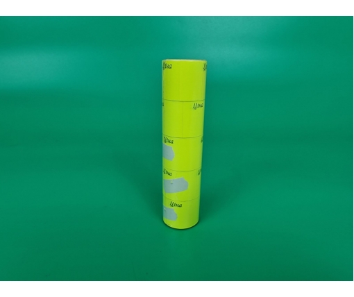 Бумажный ценник большой Желтый  (р30*40мм) 3,5м (5 шт)