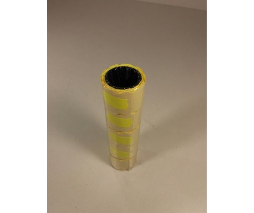 Бумажный ценник маленький желтый  (р15*25мм)  3м (5 шт)