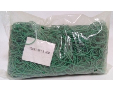 Резинки для денег  №100 ( зелёная ) *1,5мм  1 кг "Plast" (1 пачка)