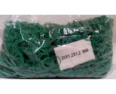 Резинки для купюр №20 ( зеленая )*1,5мм  1 кг "Plast" (1 пачка)