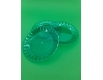 Стекловидная тарелка пластиковая диаметр 160мм Зеленая (10 шт)