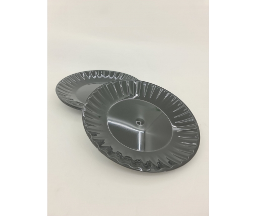 Одноразовая тарелка  стеклоподобная диаметр 205 мм  черная (10 шт)
