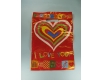 Пакет с прорезной ручкой(25*35)"Разноцветное сердце" Леоми (50 шт)