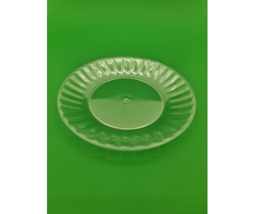 Одноразовая тарелка  стеклоподобная диаметр 205 мм  прозрачная (10 шт)