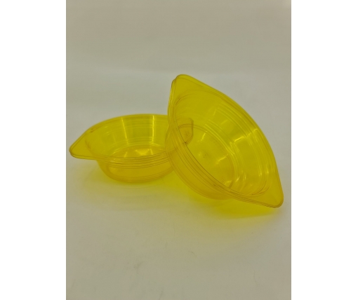 Тарелка одноразовая  стеклоподобная диаметр 500 мл  желтая (10 шт)