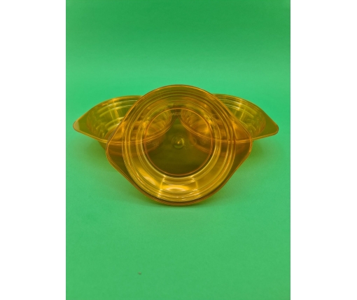 Тарелка одноразовая  стеклоподобная диаметр 500 мл  оранжевая (10 шт)