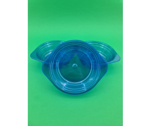 Тарелка одноразовая  стеклоподобная диаметр 500 мл  синяя (10 шт)