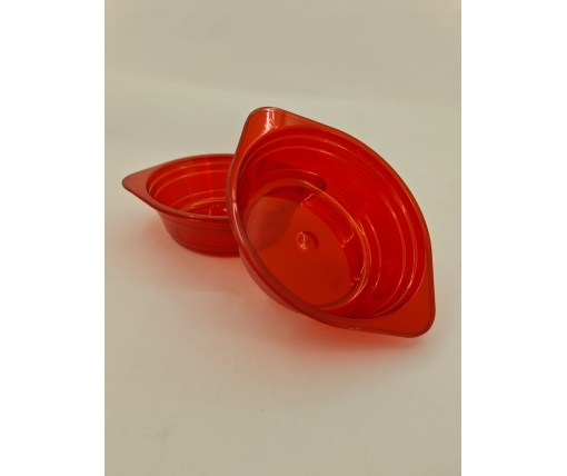 Тарелка одноразовая  стеклоподобная диаметр 500 мл  красная (10 шт)