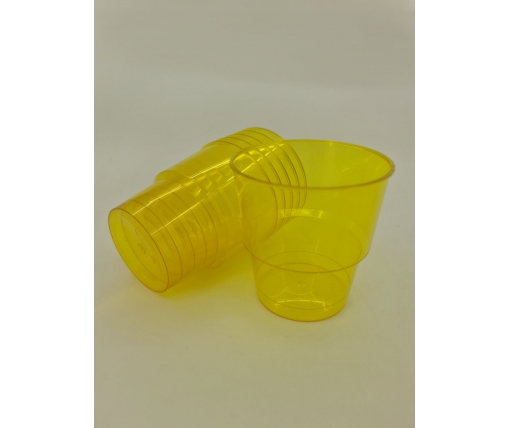 Стакан стеклоподобный (без ножки) 200 гр желтый 36Х25 (25 шт)