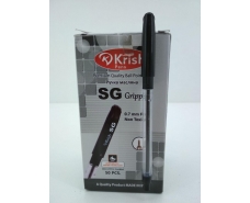 Ручка шариковая 0.7mm тм KrishA черная (50 шт)
